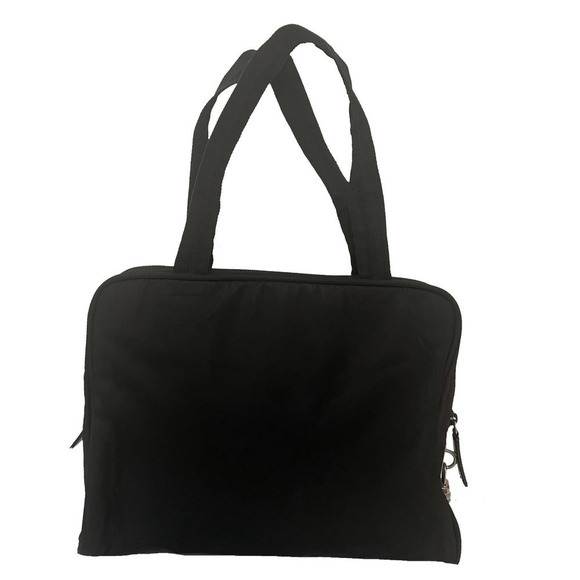 Prada Tessuto Black Satchel Casual Tote Office School Book Bag Medium - Picture 2 of 16
